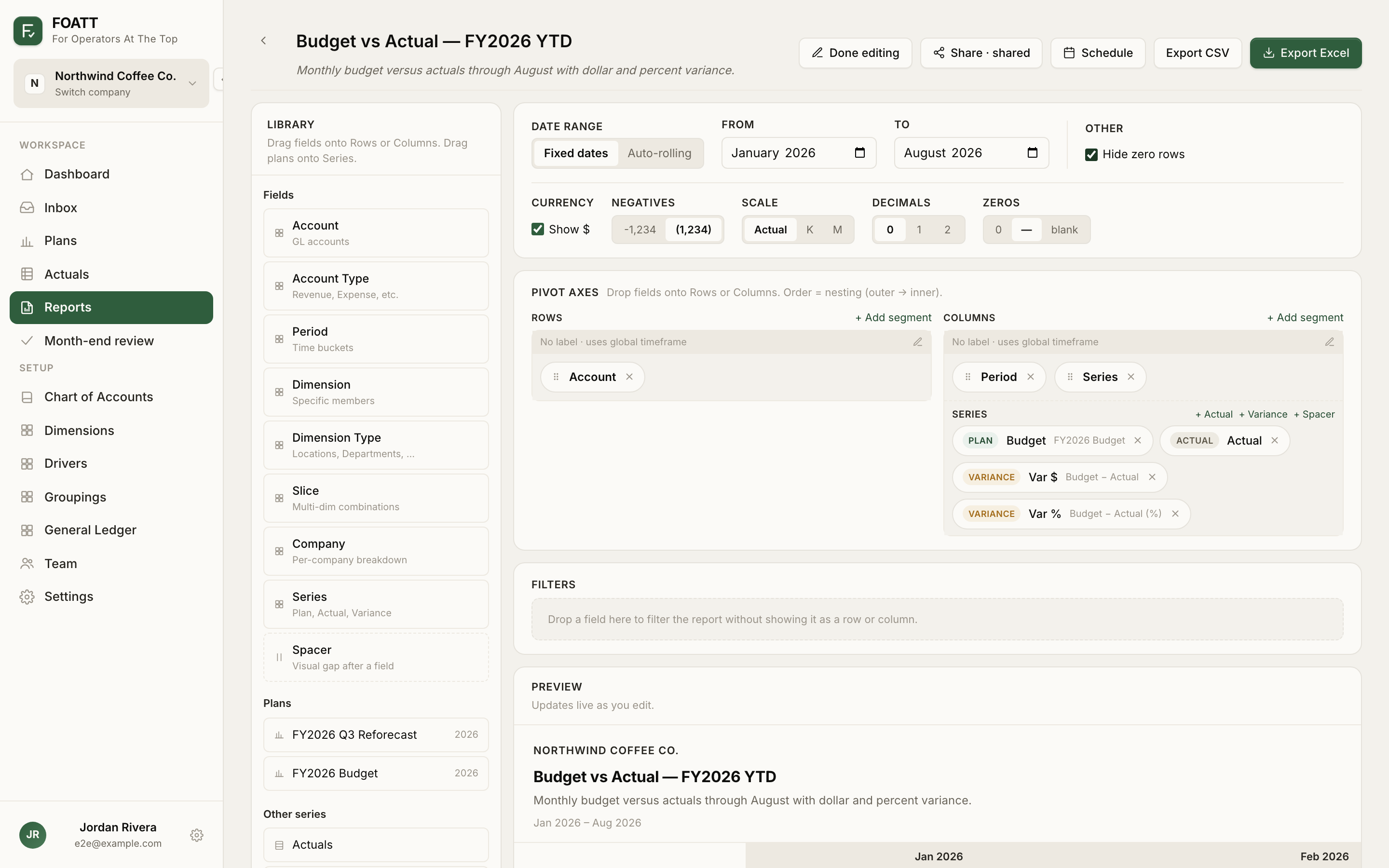 The report builder